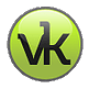 A green circle with a black letter k inside of it.