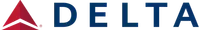 A close up of the delta logo on a white background