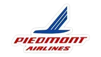 The logo for piedmont airlines is a sticker on a white background.