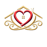 A house with a heart in the middle of it.