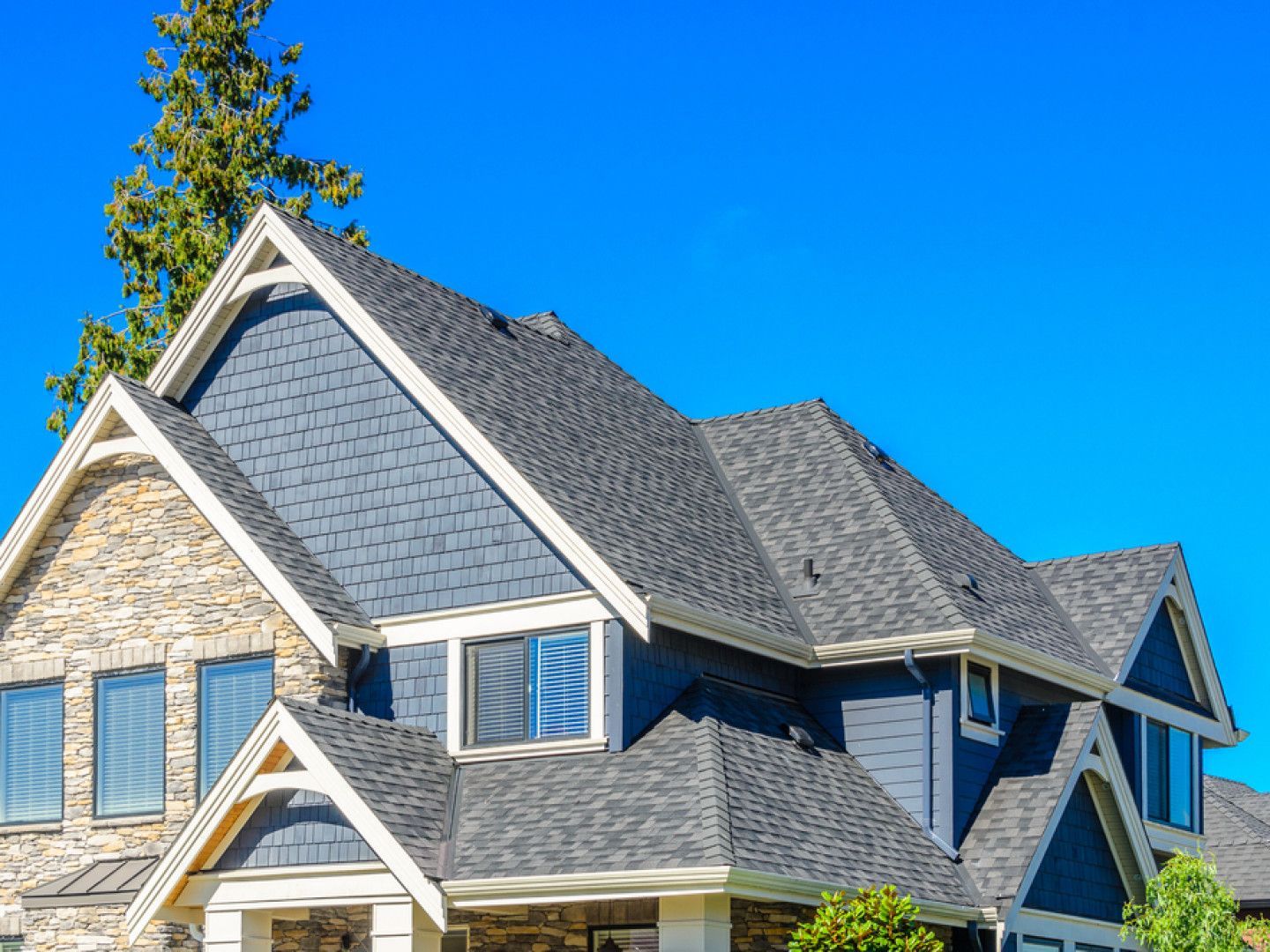 house with shingle roof