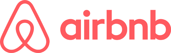 A red airbnb logo on a white background