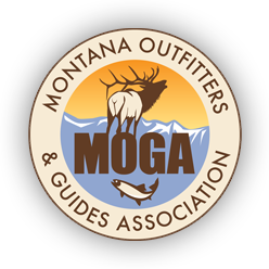 The logo for the montana outfitters and guides association