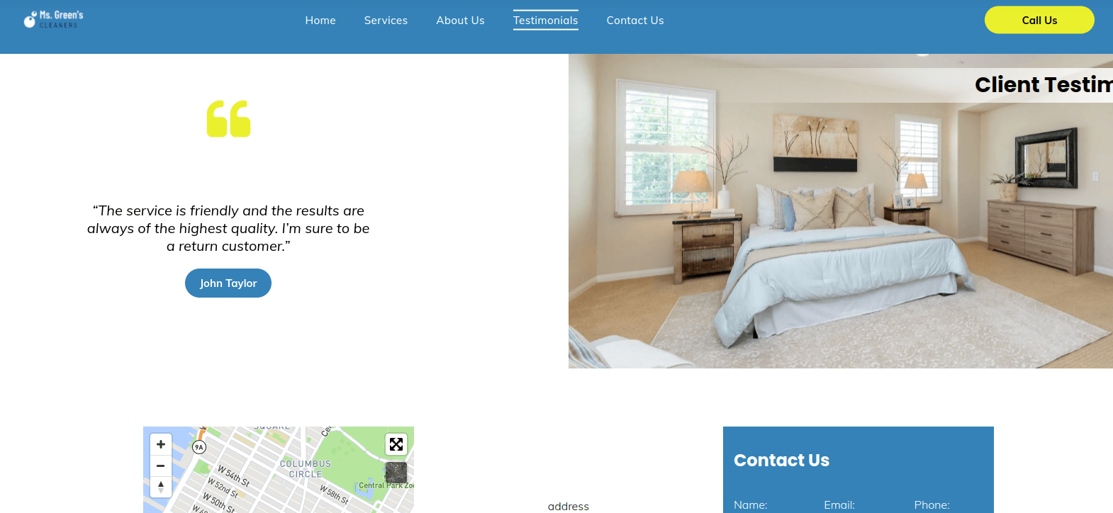 a bedroom with a bed , dresser , nightstand , and rug on a website .