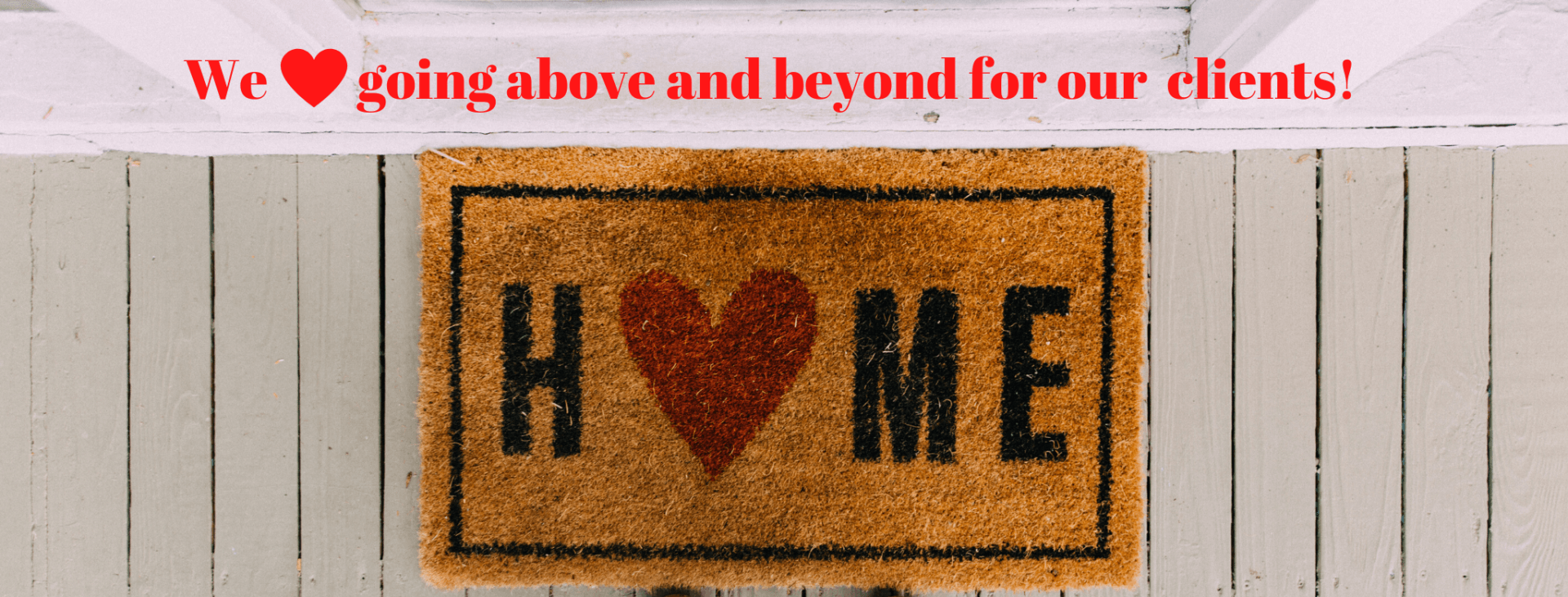 a door mat that says home with a heart on it