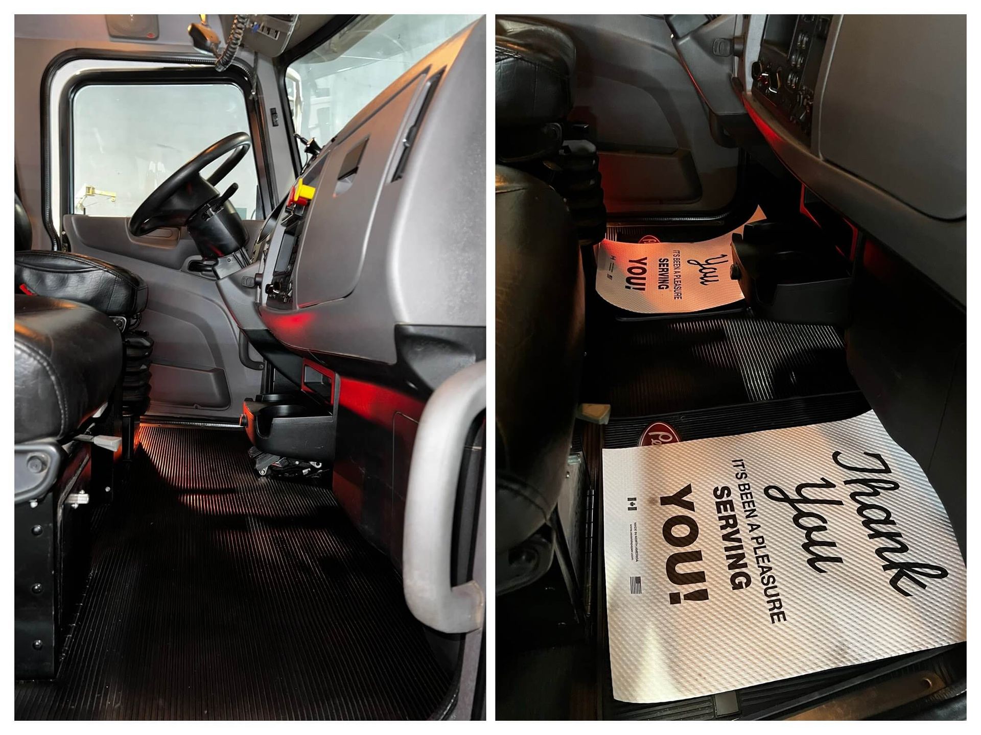 Semi Truck Interior Detail Before and After