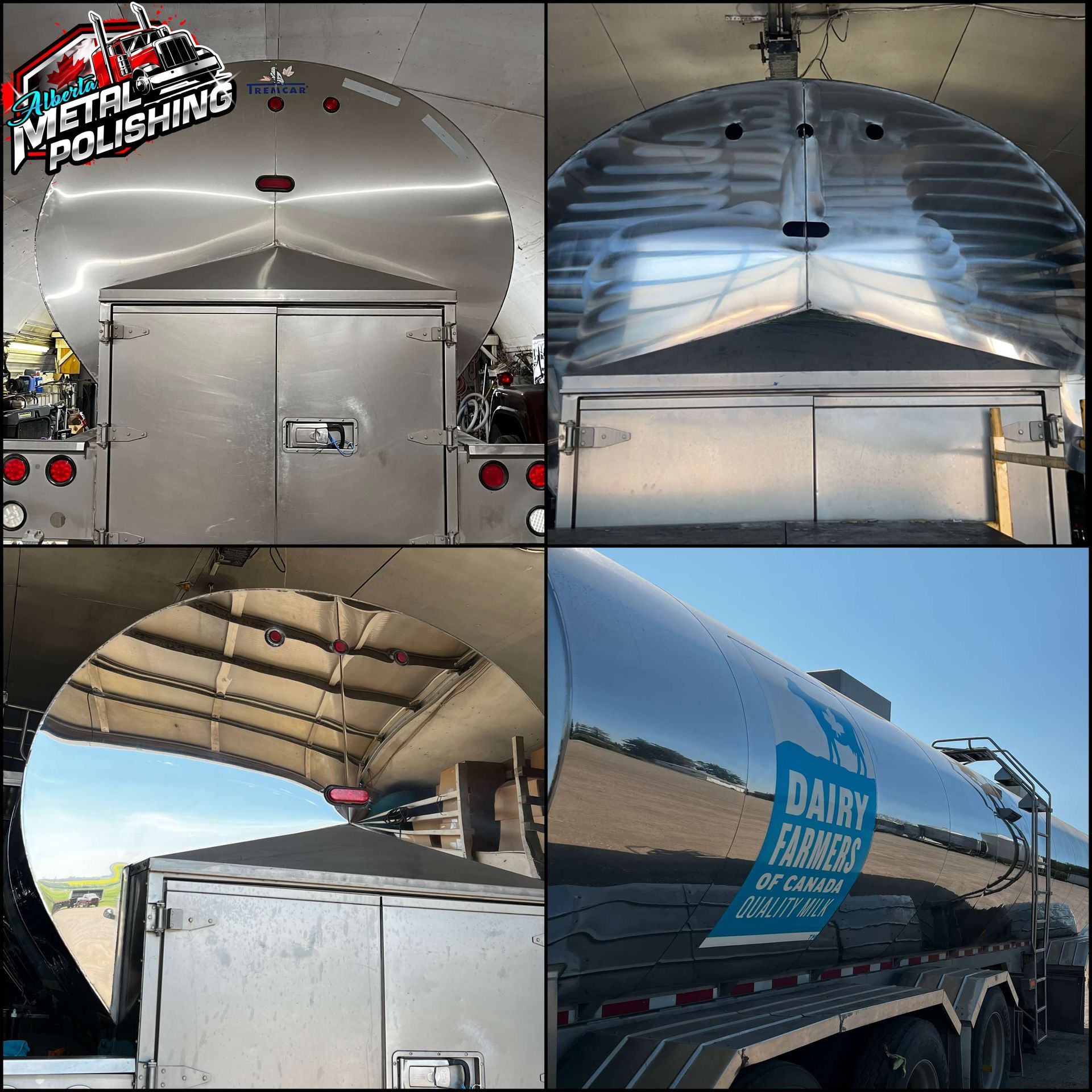Before and After Tanker Truck Metal Polish