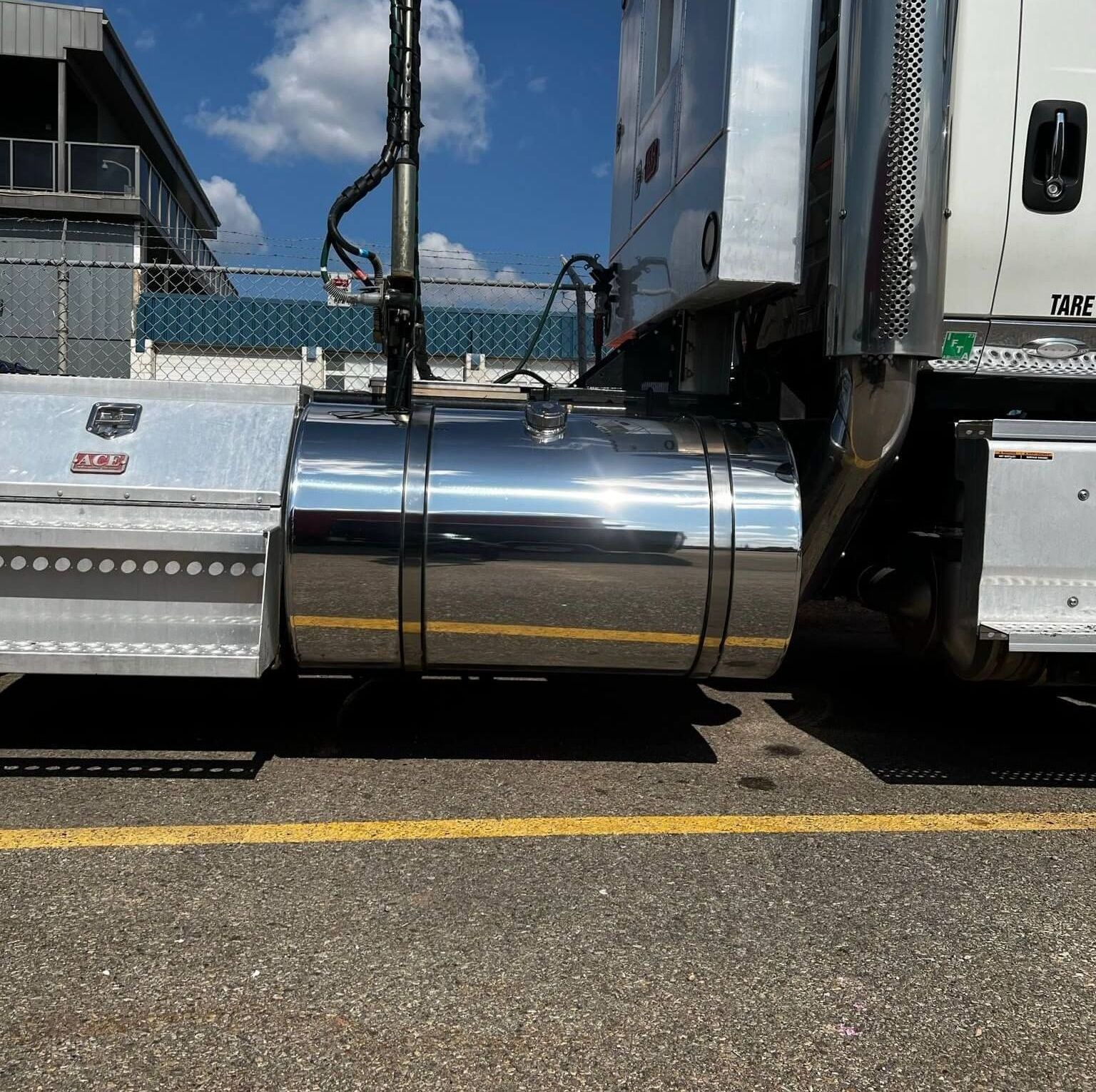 polished fuel tank