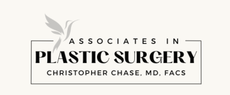 Logo for Associates in Plastic Surgery by Christopher Chase, MD, FACS, with a hummingbird graphic.