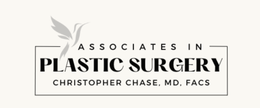 Logo for Associates in Plastic Surgery by Christopher Chase, MD, FACS, with a hummingbird graphic.