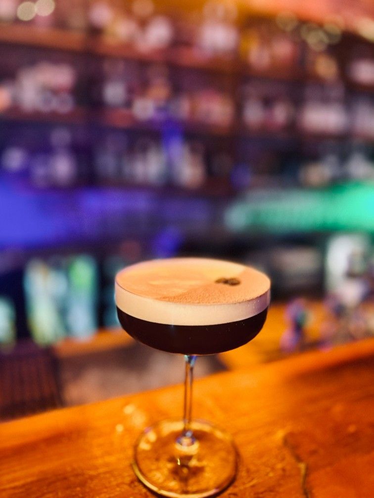Classic espresso martini served in a cocktail glass. — The Shire Bar & Grill In Dubbo, NSW