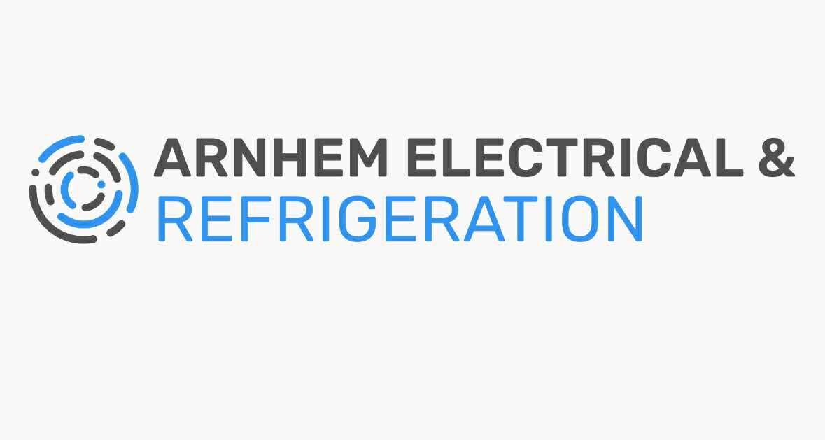 Arnhem Electrical & Refrigeration logo with a circular design and blue text.