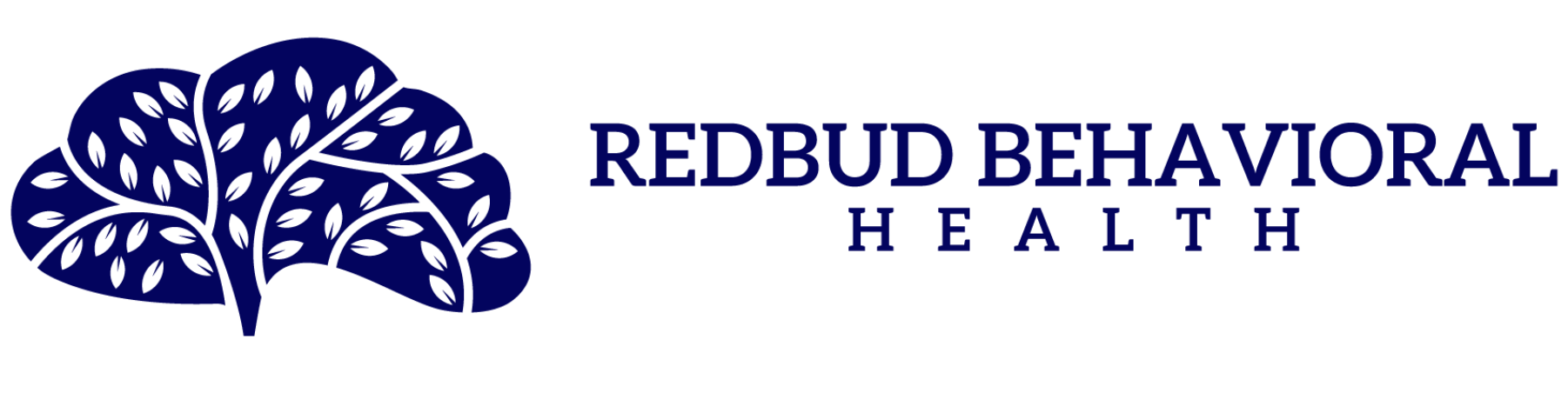 Logo for Redbud Behavioral Health with a stylized tree and text.