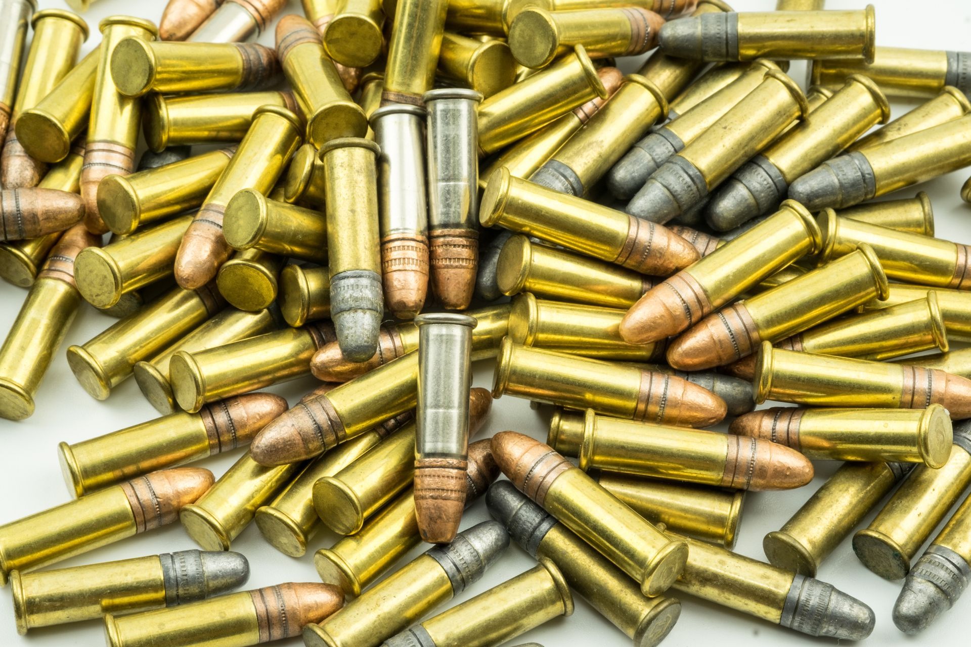 There are many different types of bullets in this pile.