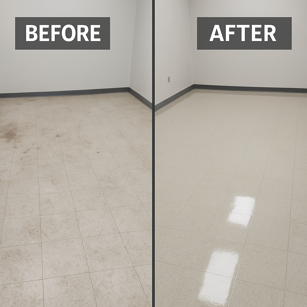 commercial cleaning an office space