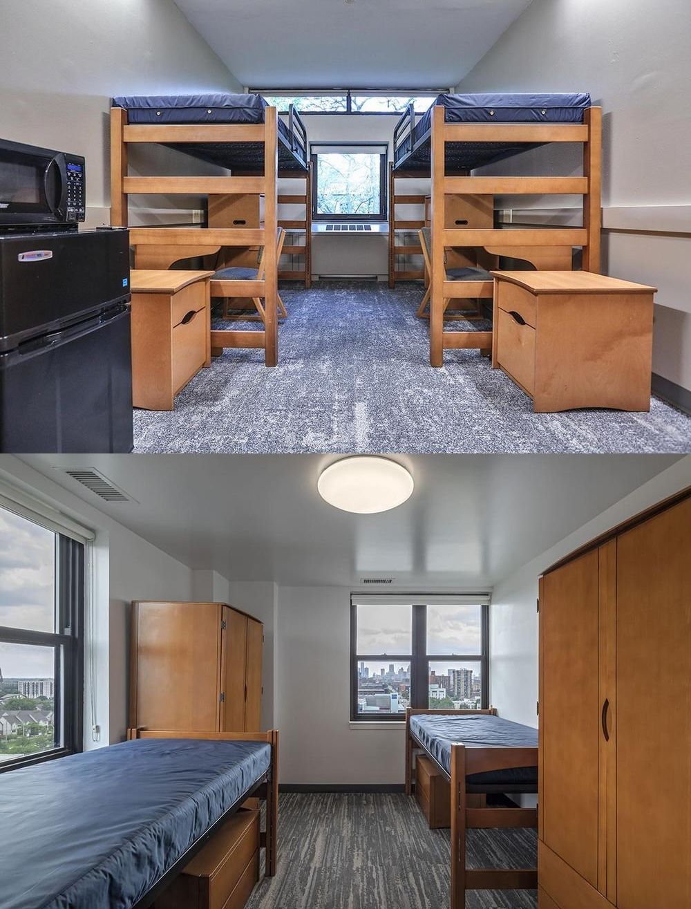 student housing picture of a unit in Albany after being cleaned