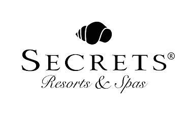 Secrets Resorts & Spas logo with seashell above the brand name.