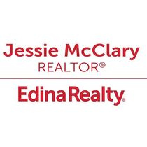 Jessie McClary, Realtor with Edina Realty, logo in red on white background.