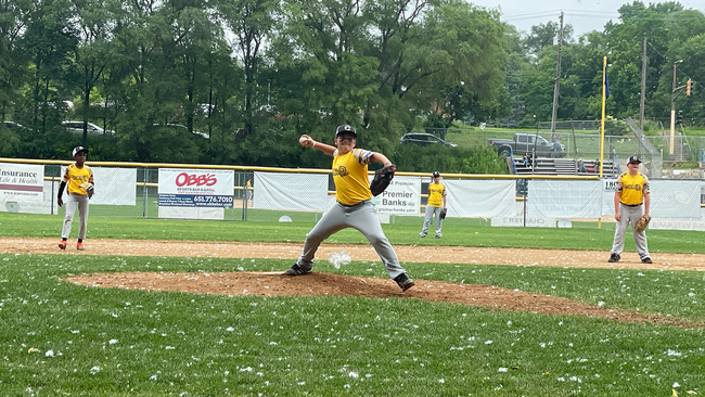 Several Catcher's training in their ready position