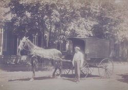 Historic C.O. Fuss with a Horse-Drawn Hearse Funeral