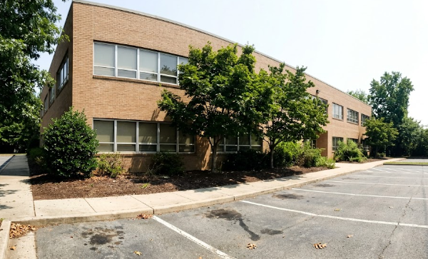 Beautifully trimmed and healthy trees outside a commercial business property.