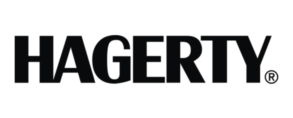 Hagerty logo in bold black text on a white background, with a registered trademark symbol.