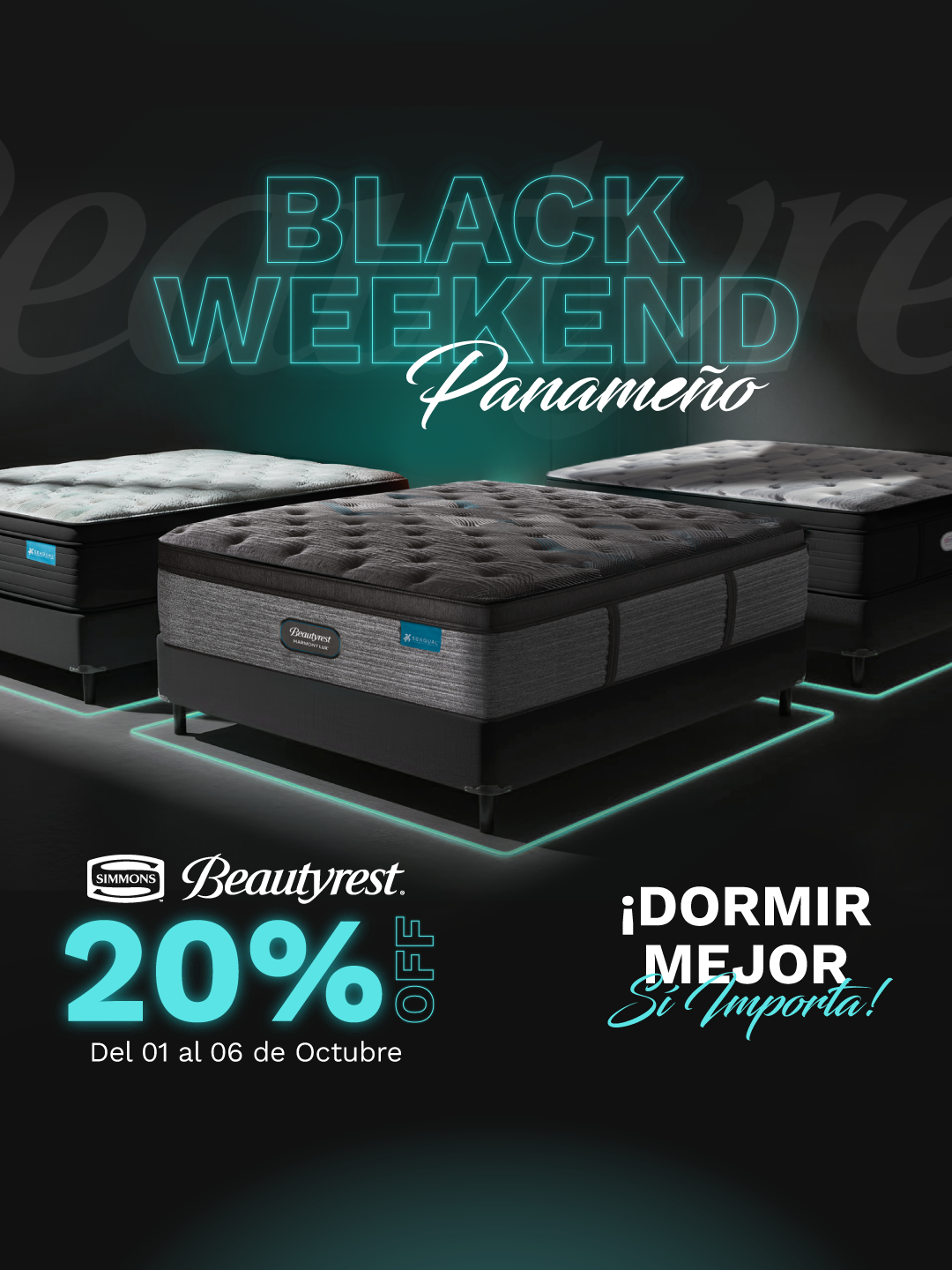 Un anuncio del viernes negro para los colchones Beautyrest de Simmons