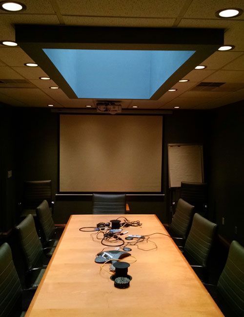 completely wired business meeting room