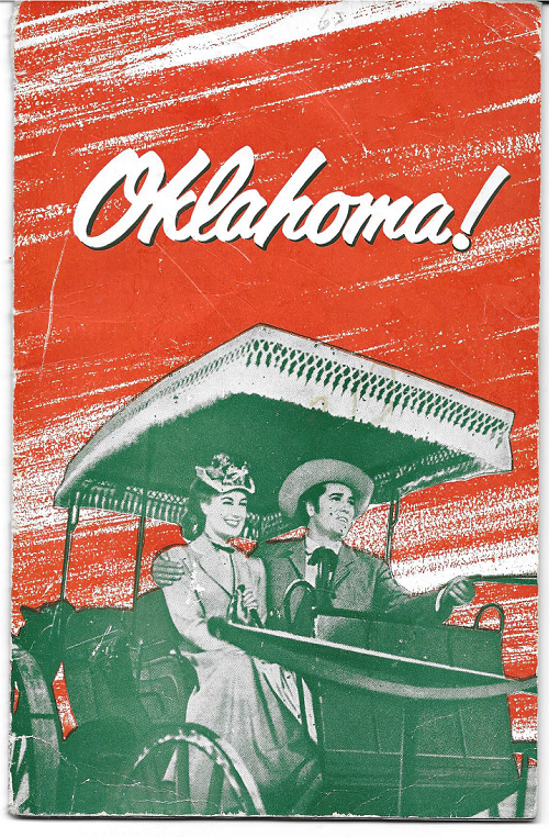 Programme cover for production of Rodgers & Hammerstein's Oklahome, April 1963