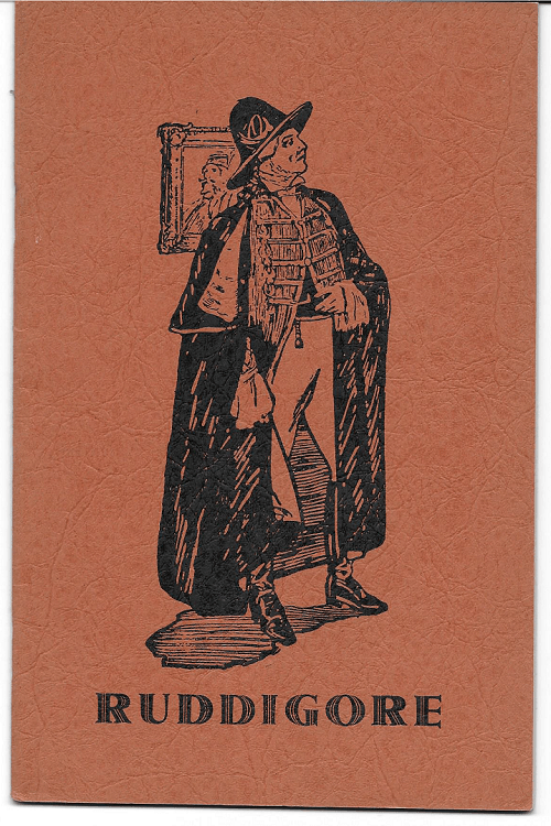 Programme cover for production of Gilbert & Sullivan's Ruddigore, October 1965