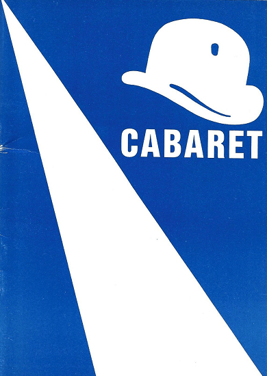 Programme cover for production of Cabaret, April 1990