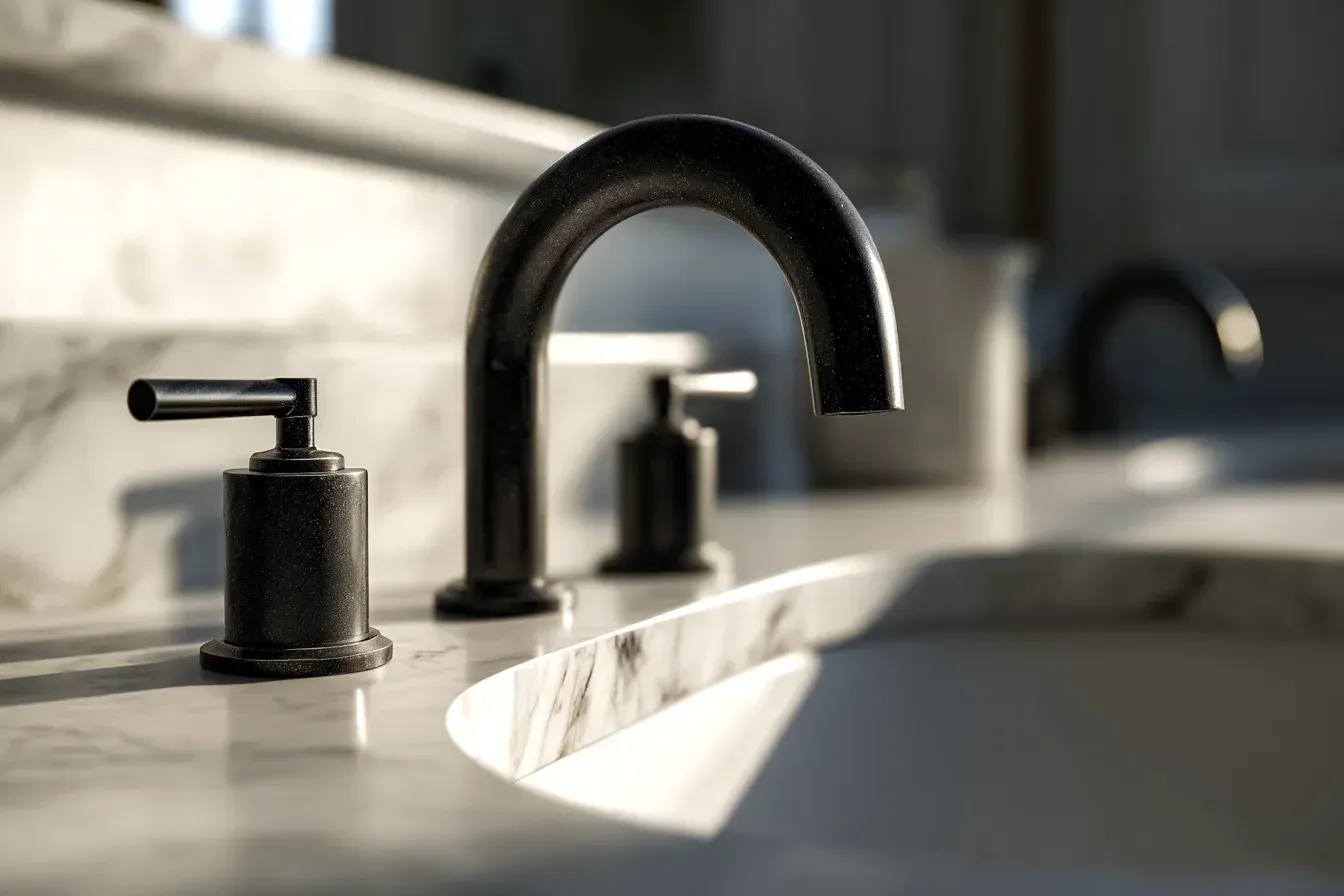 A spa-style Vancouver ensuite renovation with a freestanding soaker tub, steam shower, and natural stone flooring. High-end fixtures from Kohler and Grohe enhance the luxurious feel. Designed by expert bathroom remodeling specialists in Metro Vancouver.
