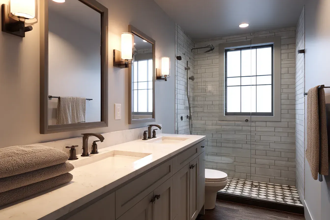 A Vancouver bathroom flooring installation featuring heated porcelain tiles, waterproof underlayment, and clean, modern grout lines. Ideal for cold-weather comfort and long-term durability. Installed by certified flooring contractors across Metro Vancouver.