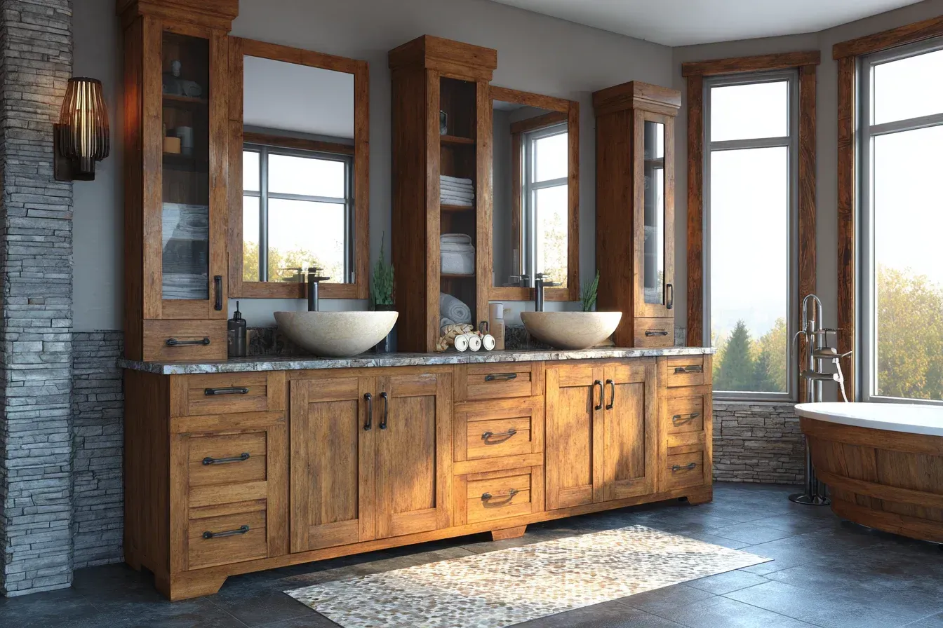 A Vancouver guest bathroom makeover with durable quartz counters, vinyl plank flooring, and brushed gold fixtures. Updated plumbing and lighting provide efficiency and style. Ideal for rental properties and family homes across Metro Vancouver.