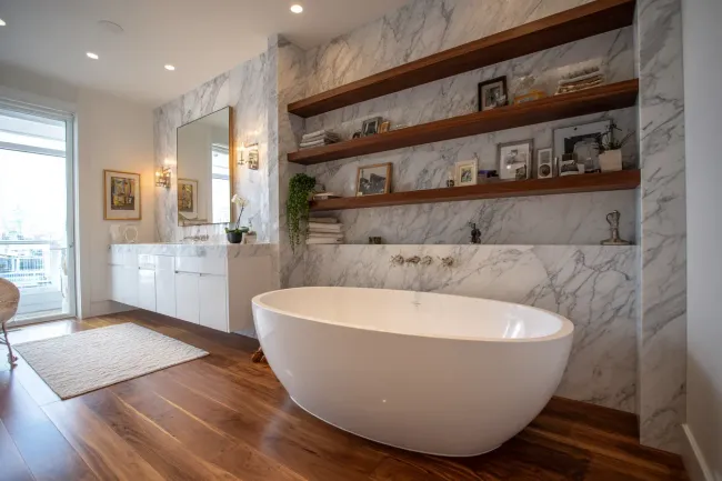 Heated tile floors enhance comfort in Vancouver homes across Kerrisdale, Point Grey, and West End. We install radiant heating mats, thermostats, and insulated underlayment. Works with porcelain, ceramic, and natural stone tile. Efficient, luxurious, and ideal for Vancouver’s climate. Bathroom wall removal creates open, spacious layouts with improved functionality. Serving Vancouver neighborhoods like Oakridge, Main Street, and Dunbar. Structural engineering, permits, and reinforcement included. Transform cramped bathrooms into open-concept designs.