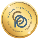 The logo for the board of certification for professional organizers