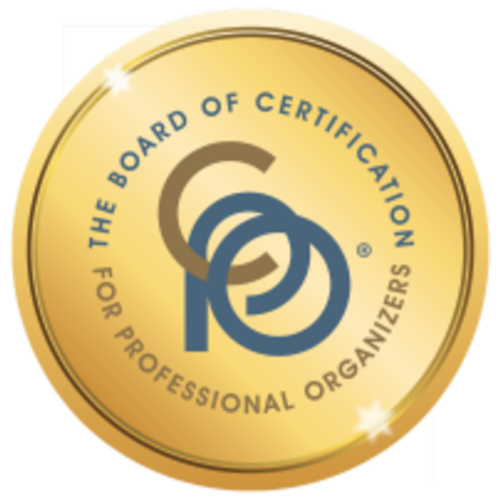 The logo for the board of certification for professional organizers