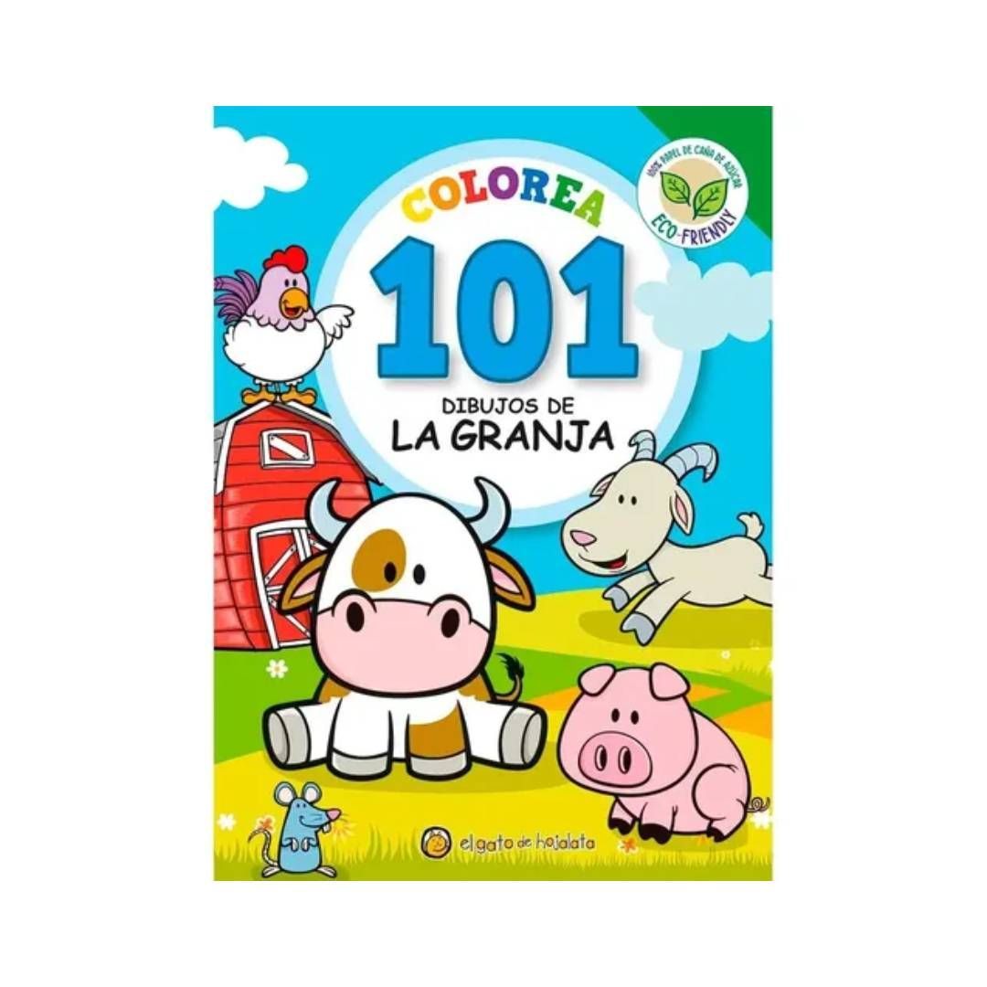 COLOREA 101 DIBUJO DE LA GRANJA X1