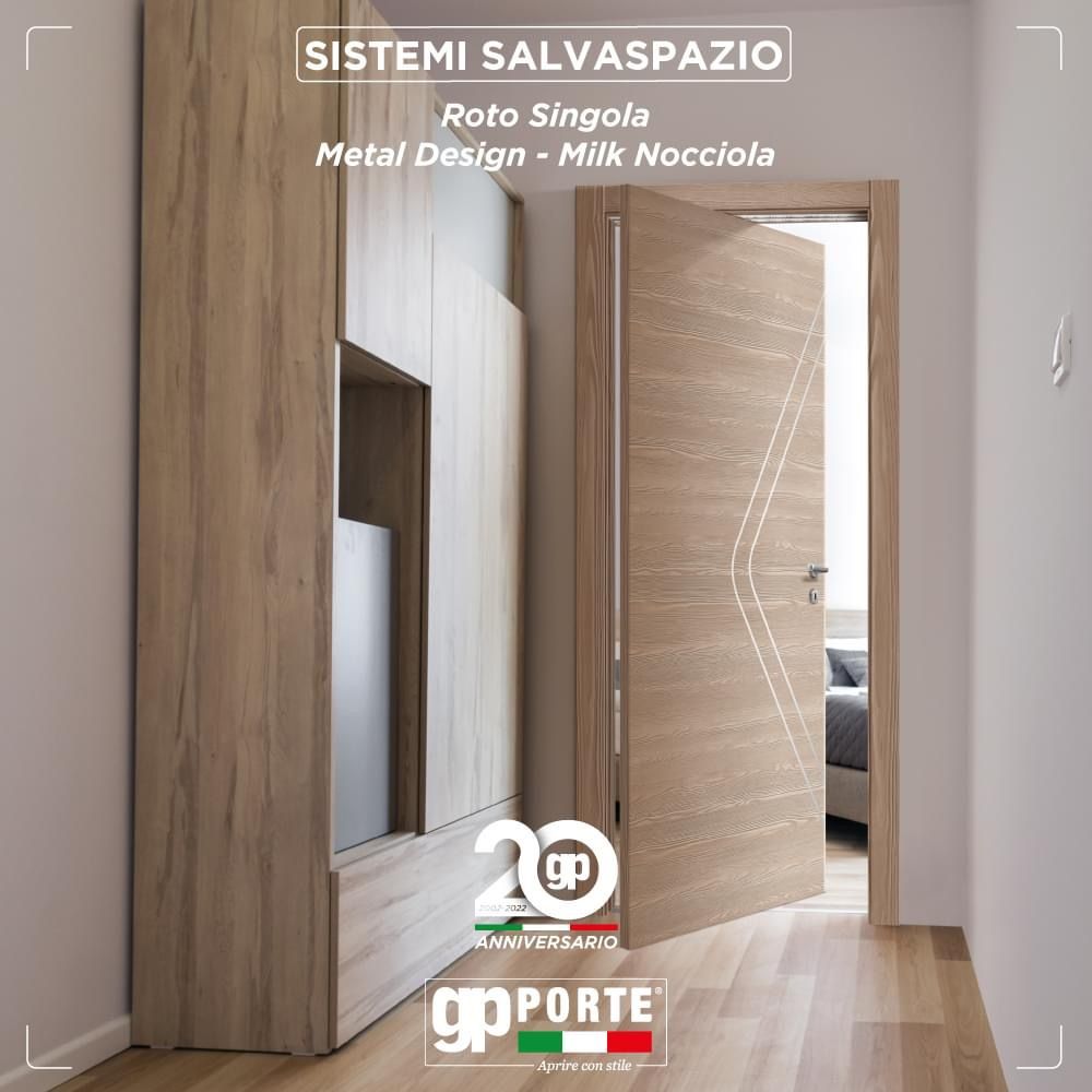 porta con sistema salvaspazio