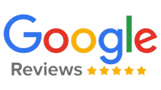 A google review logo with five stars on it