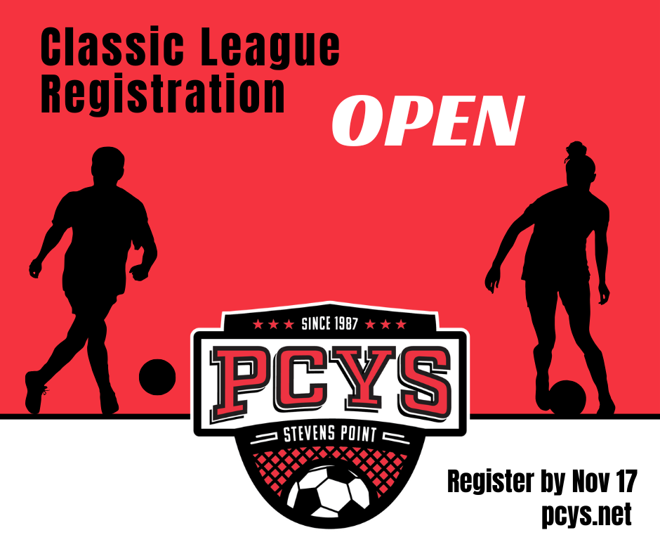 Classic League Registration is open until November 17 at pcys.net