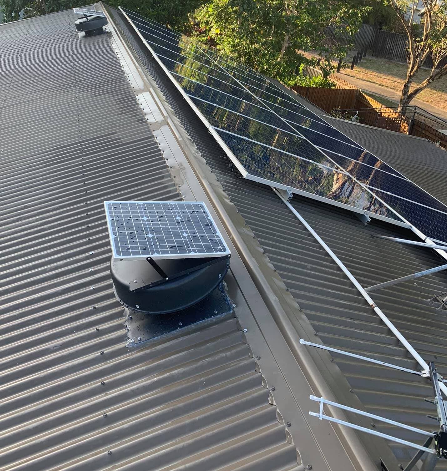 Reroof & solar installation project in Simi Valley.