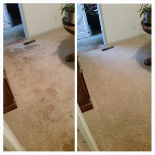 before and after - carpet cleaning - Ft. Wayne, IN