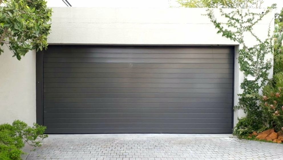 double aluminium garage door
