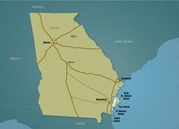 Service Area — Map in Brunswick, GA