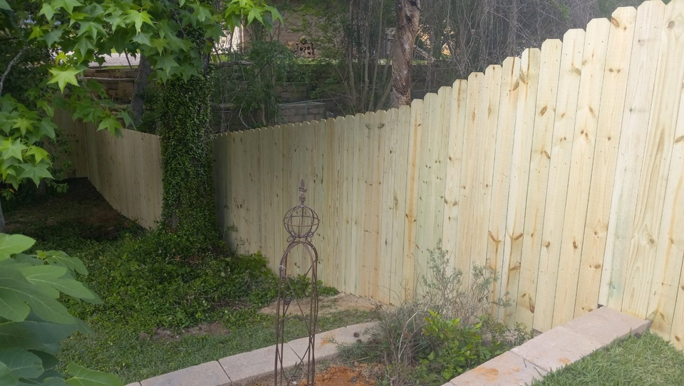 Light Color Wooden Privacy Fence Tyler Texas