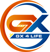 A logo for a company called gx 4 life