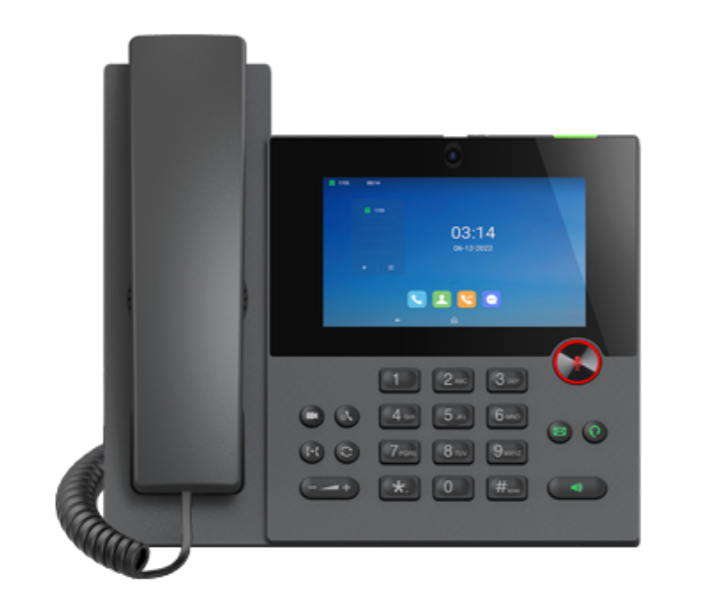 A telephone with a screen that says 03:14 on it