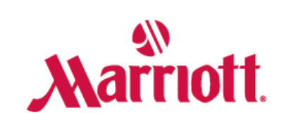 A red marriott logo on a white background