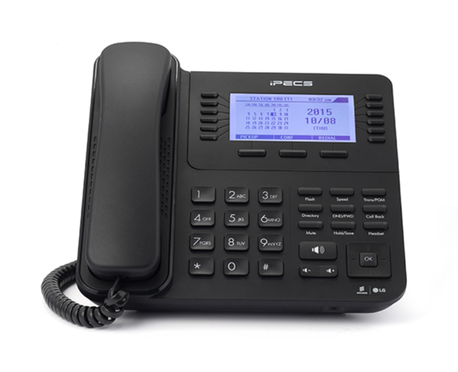 A black phone with a screen that says ipce on it